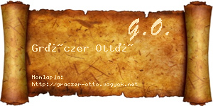 Gráczer Ottó névjegykártya